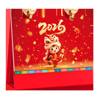 2026 Desktop Flip Calendar with Wooden Stand - Self-Discipline Planner & Daily Schedule