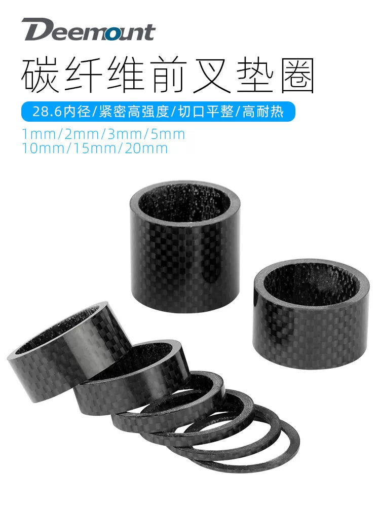 Carbon Fiber Bicycle Headset Spacer Kit for Mountain and Road Bikes