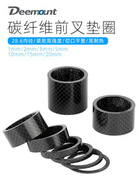 Carbon Fiber Bicycle Headset Spacer Kit for Mountain and Road Bikes