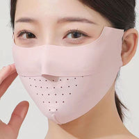 UV Protection Ice Silk Face Mask for Summer Outdoor Activities