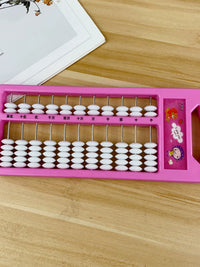 Mini Abacus for Kids, Educational Math Learning Tool for Early Education, Primary School Students, and Brain Development