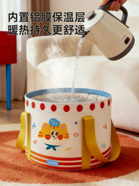 Foldable Portable Foot Bath Bucket with Thermal Insulation for Travel and Home Use