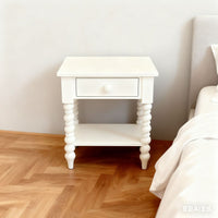 1:12 Scale Miniature Dollhouse Nightstand with Drawers, American Vintage Style Furniture Model