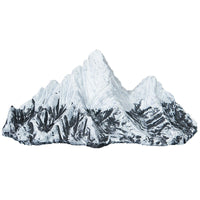 Aquarium Mountain Landscape Decoration with Snow-capped Peaks and Coarse Sand