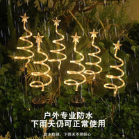 LED Outdoor Solar Christmas Star Lawn Stake Lights for Garden Decoration