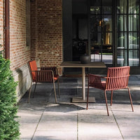 Outdoor Rattan Wicker Bistro Set with Table and Chairs for Balcony Garden Patio