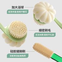 Long Handle Double-Sided Bath Brush for Back Exfoliation and Cleaning