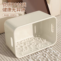Rectangular Desktop Storage Box with Lid and Handle for Snacks, Sundries, and Clothing