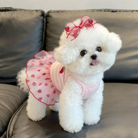 Pet Bowknot Princess Dress for Small Dogs & Cats - Breathable Summer Apparel