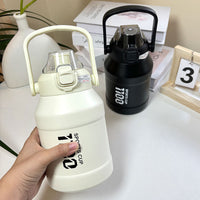 Large Capacity Stainless Steel Insulated Water Bottle with Straw for Outdoor Sports and Fitness