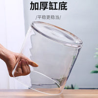 Thickened Large Small Glass Fish Tank Living Room Floor-Standing High Cylindrical Round Vertical Aquarium