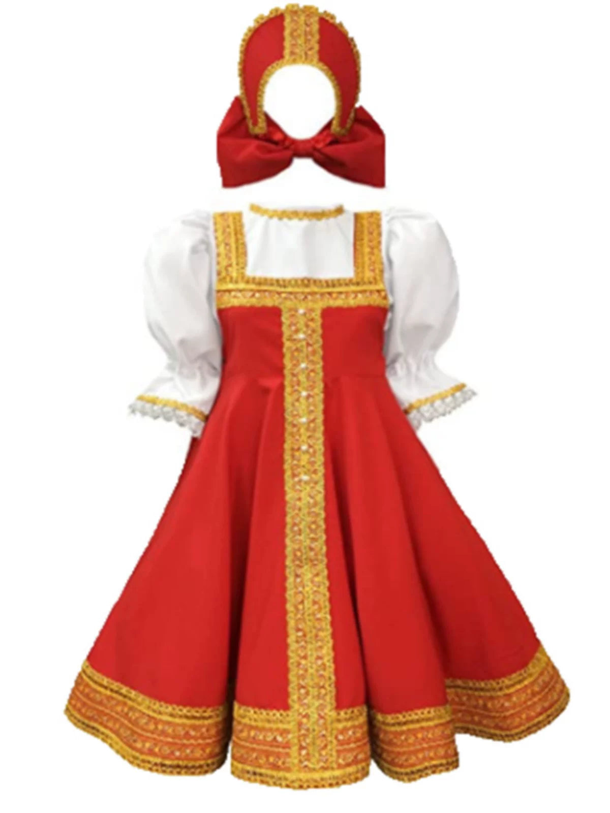 Halloween Kids Russian Folk Costume for Girls - Festival Party Stage Performance Outfit