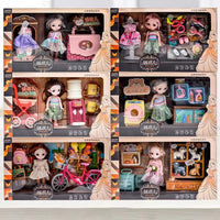 Princess Doll Playset with Accessories for Girls, Educational Toy Gift Set
