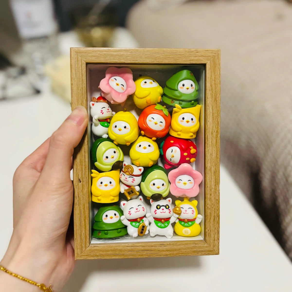 3CM Deep Shadow Box Photo Frame for Dried Flowers & DIY Crafts, Wooden Display Stand