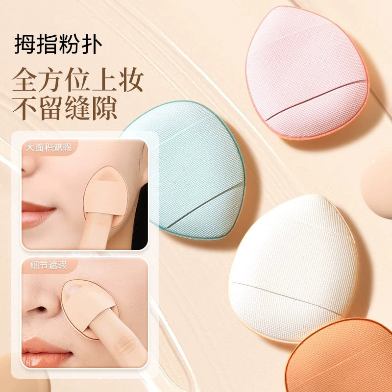Finger Thumb Cushion Puff for Foundation Application - Wet & Dry Use Makeup Sponge