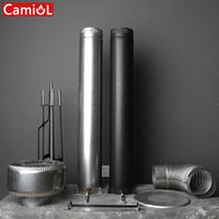 Fireplace Wood Stove Flue Pipe - 304 Stainless Steel Chimney Liner for Wood Burning Stoves