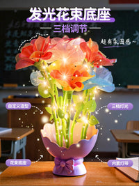 Kids' DIY Flower Bouquet Craft Kit for Girls, Educational Toy Gift Ages 3-9
