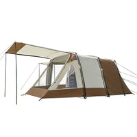 Outdoor 4-5 Person Tunnel Tent Double Layer Waterproof Family Camping Tent with Large Space