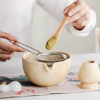 CELOT KEVER Zen-Inspired Matcha Tea Bowl Set with Whisk and Accessories