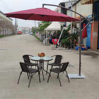 Outdoor Patio Umbrella with Crank Lift, UV Protection Sunshade for Garden, Beach, and Commercial Use