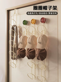 Suction Cup Hat Rack Door Back Scarf Hanger No-Drill Hat Display Stand Bag Organizer