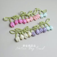 Korean Style Tulip Bud Flower Accessories for Curtains, DIY Mother's Day Cake Decorations, and Craft Embellishments