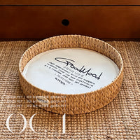 Nordic Style Handwoven Straw Cat Scratcher Bed & Pet Nest with Cooling Mat