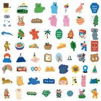 60-Sheet Ins-Style Retro Decorative Sticker Pack for Journals, Phones, and Crafts