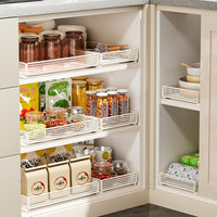 Pull-Out Under-Sink Cabinet Organizer Basket for Kitchen Storage, Spice Rack, Dish Bowl Deep Cabinet Storage