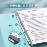 Macaron Color A4 4-Hole Ring Binder for Documents and Test Papers