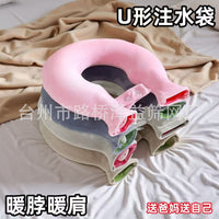 Long Hot Water Bottle for Bed Warming and Foot Warming, Plush Lined