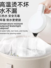 Portable Foldable Foot Spa Basin with Insulation for Soaking and Steaming