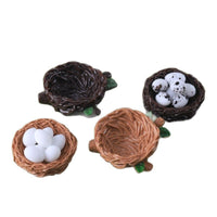 Miniature Simulation Bird Nest and Eggs for DIY Crafting and Decor