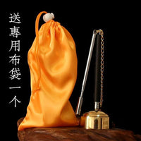 Taiwanese Brass Buddhist Hand Bell with Retractable Handle for Chanting and Rituals