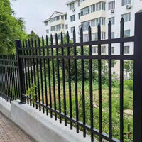 Zinc Steel Fence Panel for Villas and Gardens, Anti-Corrosion Outdoor Security Barrier