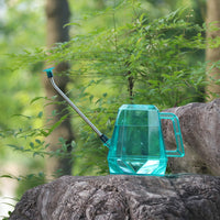 Stainless Steel Long Spout Watering Can for Indoor Plants & Garden, 1.2L Octagonal Design