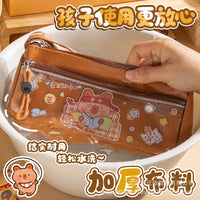 Capybara Large Capacity Pencil Case for Students, Cute Cartoon Stationery Pouch