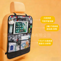 Car Seat Back Organizer with Trash Bag and Storage Pockets