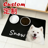 Personalized Pet Feeding Mat for Dogs - Custom Name and Pattern Print