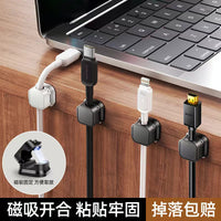 Magnetic Cable Clips for Desk and Wall Mounting - Data Cable Organizer and Fixer