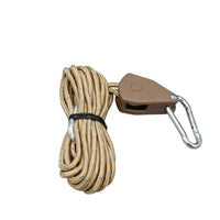Self-Locking Tent Rope Adjuster with Pulley and Carabiner for Camping and Awnings
