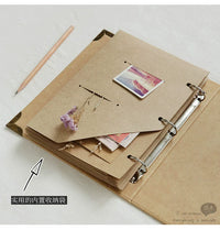 A5 Kraft Paper Foldable Notebook with Loose-Leaf Pages, Aesthetic Journal and Diary for Gifting