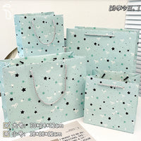 New Fresh Mint Star Gift Bag High-Value INS Style Large Capacity Exquisite Handbag for Gifting and Storage