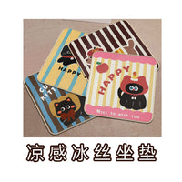 Cartoon Cat & Dog Seat Cushion for Office, Student, and Home Chairs, Non-Slip, All-Season Comfort