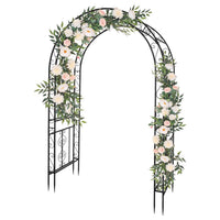 European Vintage Wrought Iron Garden Arch for Climbing Plants