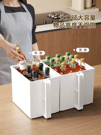 Stackable Under-Sink Cabinet Organizer Bins for Kitchen and Pantry Storage