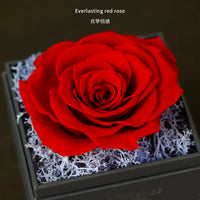 Preserved Flower Jewelry Box for Necklace, Moissanite Gift Box, Valentine's Day Birthday Gift