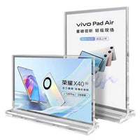 A4 Acrylic Table Sign Holder Display Stand for Menus and Price Lists