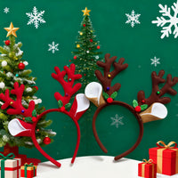 Christmas Antler Headband with Bells for Pets and People, Festive Photo Prop Decoration