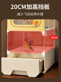 Large Bird Cage House for Parrots, Parakeets and Cockatiels